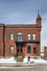 The front facade of this charming 1890's brick Victorian located in the Westmount neighborhood of Montreal.  RobitailleCurtis's office is just around the corner on Victoria Ave.