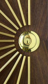 Precision details are obvious on every aspect of these handcrafted door.   Photo 3 of 5 in Radial Walnut Door by Doors by History Never Repeats