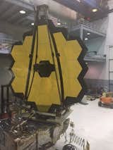 The 24K gold primary mirrors on the James Webb Space Telescope in the world's largest clean room. 
