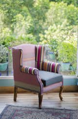 The Tobias Wingchair | Pink/Grey Sari edition.   Photo 4 of 10 in limón | Sari Chairs by Aradhana Anand | limón
