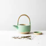 The style of these pastel ceramic teapots is minimalist and mineral, geological and geometric. With an eye for detail and color that add a perfect dose of poetry. Pair it with these cups from the same designer.