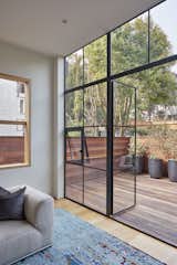 detail of Euroline steel windows and door