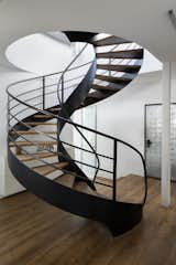 Linoleum Floor, Wood Tread, Metal Railing, and Staircase  Photos from Home&Studio