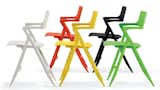 Kartell Dolly

Indoor, outdoor, office or home, the
Dolly chair from Kartell is flexible—
literally. The structural chair folds for
simple storage and transport, and
since they’re plastic, the chairs are
durable and easy to clean. The
rainbow of color options brings a
bright hue to any BBQ.