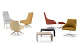As offices become more open, furniture has become more reclusive. With its high back and upholstered seat and backrest, the Alya Chair reaffirms that home and work are blurring lines. Born from a lounge chair archetype, Andreu World developed this chair with a modern twist—and ergonomics in mind. Make it your own with options galore from backrests and bases to
a bent plywood ottoman.