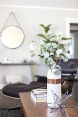 Leather inset vase