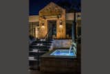 Elegant lighted water feature