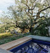 Master bedroom courtyard spa sited above the vineyard