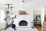 The lower-level living area in San Francisco’s Presidio Heights has been transformed into a home gym complete with weights and a stationary bike.&nbsp;