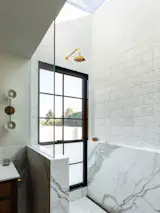 Primary bathroom shower.