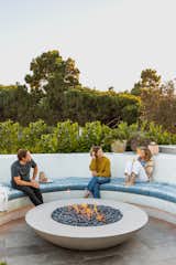Rooftop terrace with firepit.