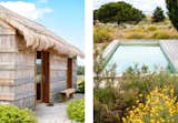 Outdoor, Swimming Pools, Tubs, Shower, Grass, and Flowers  Photos from Portugal’s Thatched-Roof Beach Cabins Bring the Outdoors In