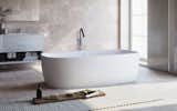 With a design that embodies the serene, simplistic elements of the popular Scandinavian design movement, Coletta™ freestanding bathtub provides a minimalist aesthetic with clean lines and organic curves. Crafted in one seamless piece from Aquatica’s signature eco-friendly AquateX™ solid surface material, Coletta™ has a velvety soft white matte finish that is exceptionally durable and provides superior heat retention. 