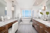 Master Bath with freestanding tub and ocean views