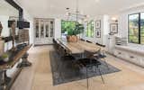 Contemporary fixtures and furnishings give the formal dining room a clean, contemporary appeal.