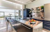 The stainless steel Bulthaup kitchen.