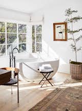 The master bath is a subdued retreat.