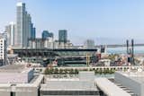 View stretch across the stadium to the skyline beyond. 
