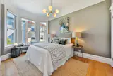 One of three second-floor bedrooms.