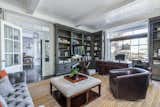 The home's private office is the perfect space for working from home or cozying up with a book from the library.
