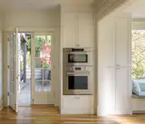 New cooking area and deck access, Madrona Kitchen