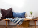 Love this vignette of our Elka Fringe Pillow, Pala Lumbar Pillow and Vintage Stripe Textile!  All textiles are handpicked with love by me.