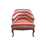 Drawing inspiration from owner Michelle Nussbaumer's world travels, Ceylon Et Cie brings exotic home decor to any home. This custom armchair is upholstered in Michelle Nussbaumer's Red Dazzler textile. Red painted cabriole legs complete its bold look.  Available on viyet.com

https://viyet.com/boxy-armchair-in-custom-red-upholstery.html

