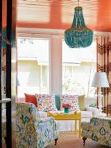 We love combining colors and prints, just like in this room designed by Holly Hollingsworth.  