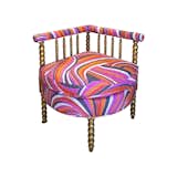 Available on Viyet.com

For those who love the classic design of traditional furniture comes this gilded corner chair which has been radically and joyously updated with swirling modern Pucci print silk upholstery. A stunning accent piece in a bedroom, living room or entry, it will bring a smile to the face of anyone who sees it.

https://viyet.com/antique-gilded-corner-chair-sea-12691-7474.html

