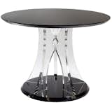 Available on viyet.com

Plexi-Craft takes pride in its team expert artisans, who handcraft each piece that comes from the company's New York headquarters. The Combs table is defined by the sculptural 1" thick acrylic pedestal, which almost "floats" between the 1" black acrylic round top and base.

https://viyet.com/plexi-craft-combs-table-tab-3190-2428.html

