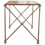 Available on viyet.com!

Vintage furniture brings a nostalgic grace that harkens back to the trends and influence of the previous generations. With a gold leaf metal frame, this elegant side table adds a regal appeal to any living space. Ideal for resting near a sofa or armchair.

https://viyet.com/custom-gold-leaf-side-table-tab-20178-2176.html