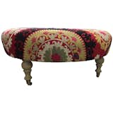 Available on viyet.com!

This vintage Suzani ottoman has all the design signatures of the celebrated brand. The vibrant reds, blues, and yellows of the textured cotton upholstery add new dimension to the captivating circular patterns. It has a wonderful, eclectic style that instantly provides a breath of fresh air to any décor.

https://viyet.com/vintage-suzani-ottoman-sea-20018-9588.html

