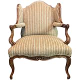 Available on viyet.com!

Enjoy comfort and traditional style with this striped neo-gothic wingback bergere chair. The wood frame is carved and adorned with a crescent ornament on the apron. An elegant addition to any library or semi-formal living room, this wingback chair is perfect for someone seeking vintage yet casual elegance.

https://viyet.com/interior-crafts-wingback-bergere-fauteuil-sea-18821-10763.html

