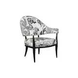 Available on viyet.com!

Michael Berman Limited and Bronze Studio Los Angeles produce custom bench-made furniture for the interior design trade with the utmost attention to craftsmanship and detail. The collection speaks to the longevity of timeless style with a nod to American Modernism and the Golden Era of classic film glamour. Nuanced and tailored, each piece is individually created in America for the experience of ultimate comfort and function. The Marrow occasional chair has a shapely silhouette, with an ebony brown on mahogany finish. The black and white print fabric adds a touch of traditional elegance to the piece.

https://viyet.com/marrow-occasional-chair.html
