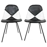 Available on viyet.com!

Since the middle of the 20th century, Herman Miller has been synonymous with modern furniture design. Being no exception to his unrelenting design reputation, this pair of Herman Miller Bikini Chairs boasts a black metal base and white wire seat. Dating back to the 1950s and with original vinyl seat covers, this set of two will prove a authentically stylish addition to your space.

https://viyet.com/herman-miller-bikini-chairs-sea-20231-11463.html
