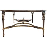 Available on viyet.com!

Vintage furniture brings a nostalgic grace that harkens back to the trends and influence of the previous generations. Constructed from a solid brass with a clear glass top, this sleek coffee table adds a regal touch to any interior. Ideal for homes in pursuit of an upscale furniture elegance.

https://viyet.com/vintage-brass-coffee-table-tab-20589-11003.html

  Photo 4 of 19 in Vintage but Timeless by Viyet