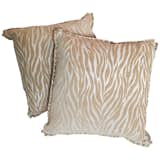 Available on viyet.com!

Vintage furniture brings a nostalgic grace that harkens back to the trends and influence of the previous generations. This set of decorative pillows features a down insert that will provide additional comfort. Sold as a pair, consider placing these pillows on any sofa or couch for added style.

https://viyet.com/custom-zebra-print-pillows-acc-16446-9144.html
