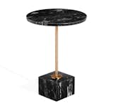 RIAN MARBLE SIDE TABLE in Nero Storm