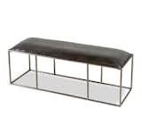 ETHAN LEATHER BENCH - GRAY

A gray leather seat pairs perfectly with a hammered iron base in an antique silver finish to deliver a ruggedly rustic bench.