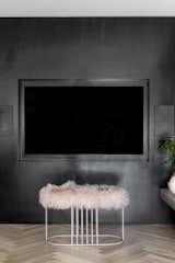 The Entrance |
Next to the entrance area located a black box that include a hidden home office, The living room TV flat screen & on its back side, on the master bathroom area, the washing machine storage.