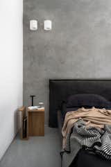 master bedroom - concrete wall