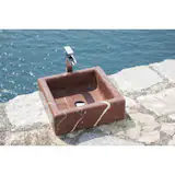 QUADRA Wash Basin Italian stone sink for bathroom by The Vero Stone
