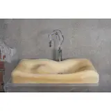 NUVOLA Wash Basin Italian stone sink for bathroom by The Vero Stone