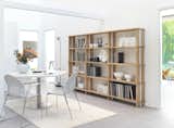 Composition of the Nikka Woody bookcase measures cm.270 x 176 /30   106" x 69" x 12"  Shelves in solid beech, sidespanel in solid wood beech
Totally wood , totally modular .
 Height between every shelf cm.38   - 15"
