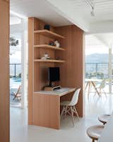 A built-in kitchen office is command central for this busy household