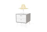 Maria

Maria exploits the genre issue and has a human and humoristic character. The lampshade represents women straw hat, typical of the portuguese region of Baixo Minho. The handles accentuate the humorist intention, because Maria speaks too much. The drawers have illustrations of the belongings of the character. Maria is destined for indoors and can adapt itself to children, youngsters and adults. 

Size 
W50 x D50 x H95 cm / W19,7’’ x D19,7’’ x H37,4’’.

Weight 
24 kg / 53 lbs.
