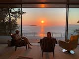 living room at sunset
