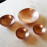 In-process, tiny copper forms. So beautifully warm.
