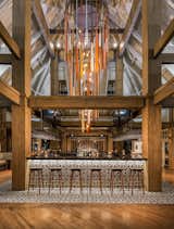 Skinned with cedar panels, the ‘Post and Beam’ architecture was articulated to create the spirit of the skeleton of a mighty steamer.  Photo 1 of 10 in Boatyard Restaurant by Callin Fortis