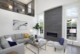 Barnwood accent wall above